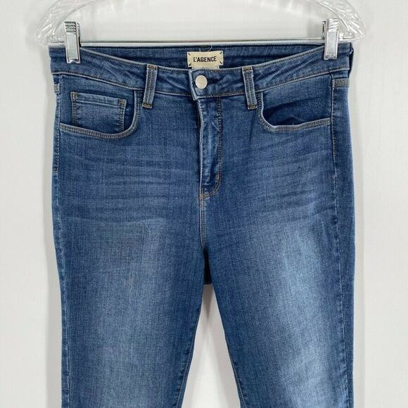L'Agence Margot Skinny High Rise Jeans‎ Blue Light Vintage Wash 29 - Picture 2 of 10